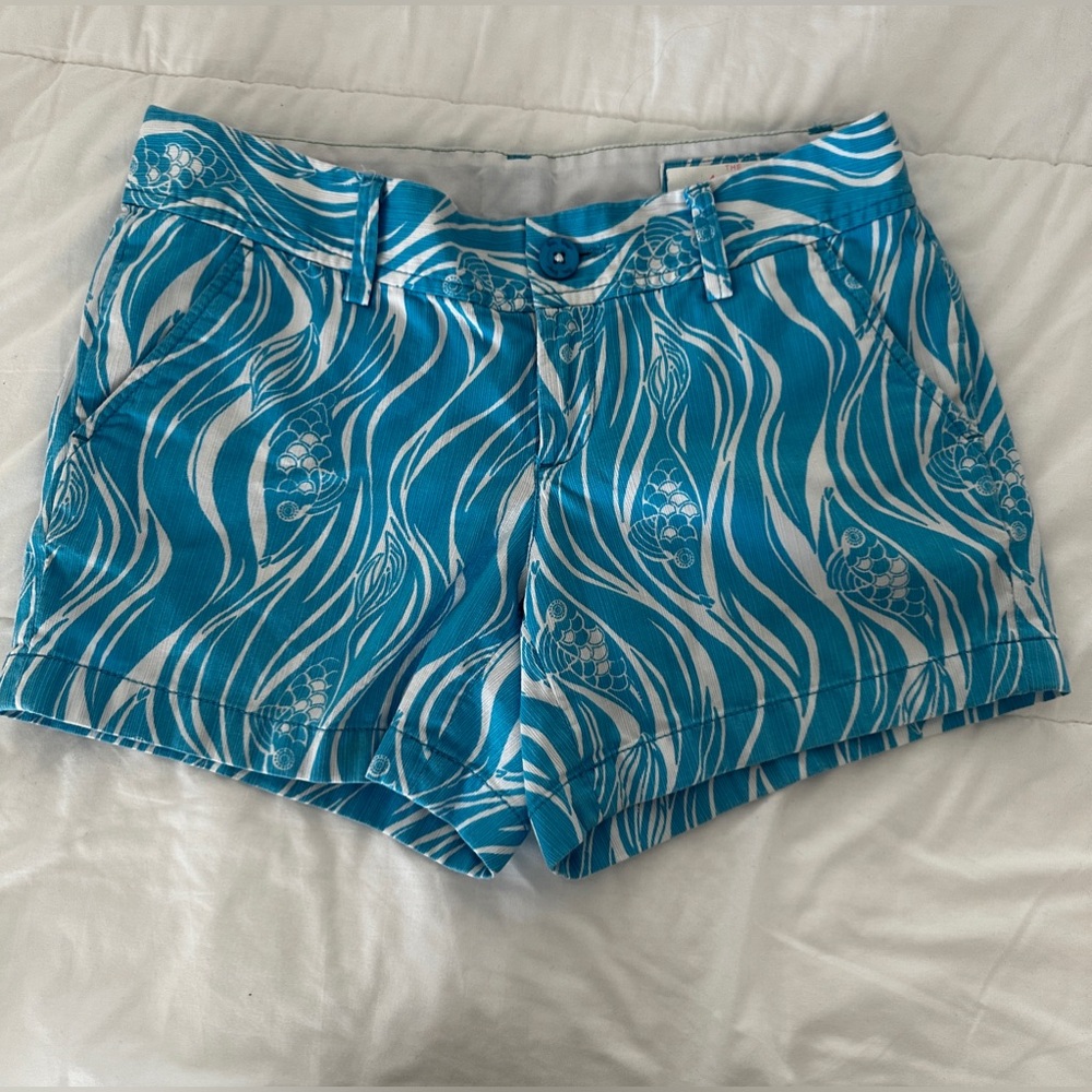 Lilly Pulitzer Shorts Joe Fish Callahan Size 4 Coastal Resort Vacation - Picture 3 of 6